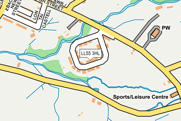 LL55 3HL map - OS OpenMap – Local (Ordnance Survey)