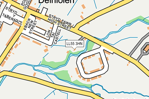 LL55 3HN map - OS OpenMap – Local (Ordnance Survey)