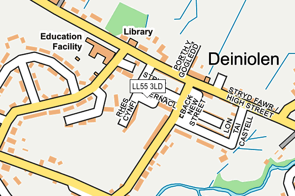 LL55 3LD map - OS OpenMap – Local (Ordnance Survey)
