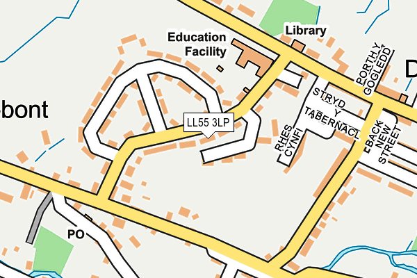 LL55 3LP map - OS OpenMap – Local (Ordnance Survey)