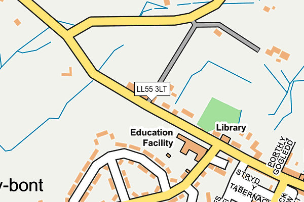 LL55 3LT map - OS OpenMap – Local (Ordnance Survey)