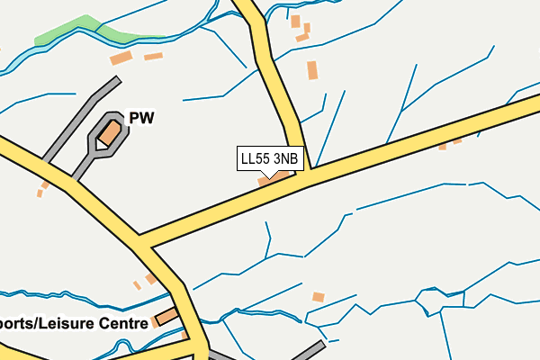 LL55 3NB map - OS OpenMap – Local (Ordnance Survey)