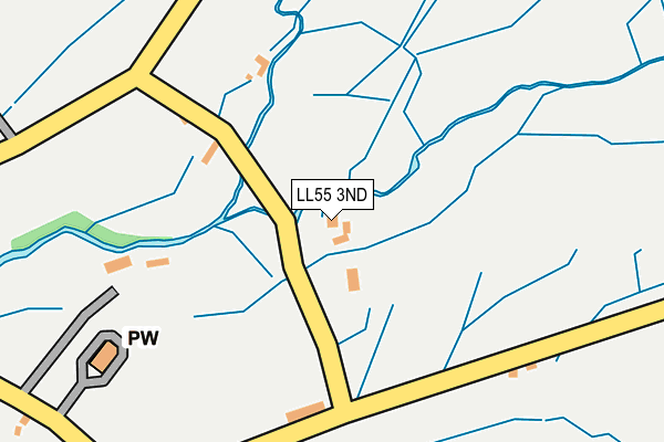 LL55 3ND map - OS OpenMap – Local (Ordnance Survey)