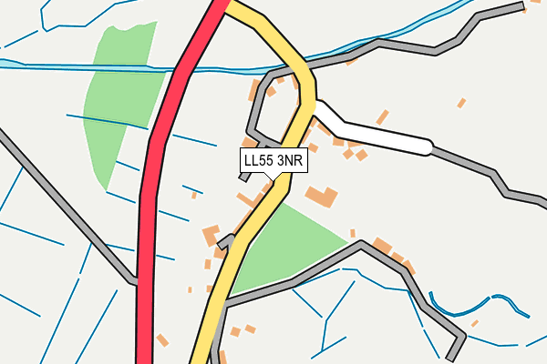 LL55 3NR map - OS OpenMap – Local (Ordnance Survey)