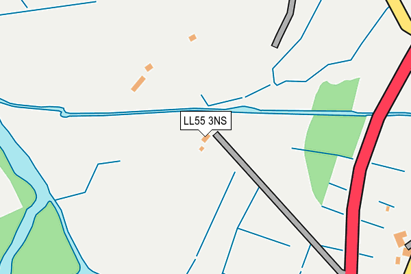 LL55 3NS map - OS OpenMap – Local (Ordnance Survey)