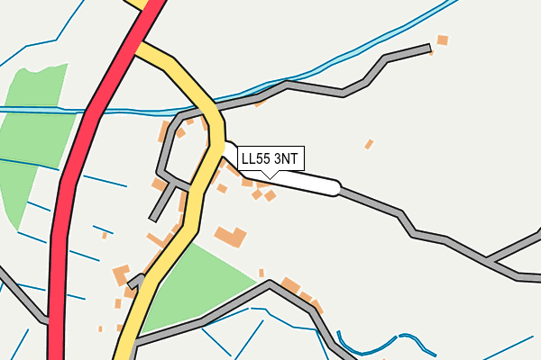 LL55 3NT map - OS OpenMap – Local (Ordnance Survey)