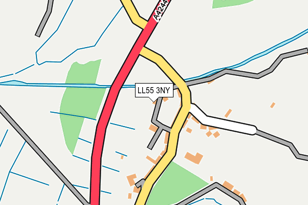 LL55 3NY map - OS OpenMap – Local (Ordnance Survey)