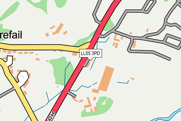 LL55 3PD map - OS OpenMap – Local (Ordnance Survey)