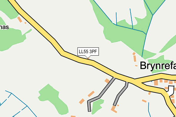LL55 3PF map - OS OpenMap – Local (Ordnance Survey)