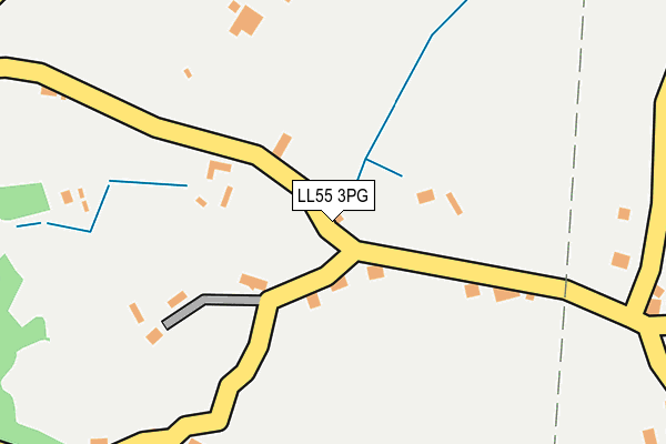 LL55 3PG map - OS OpenMap – Local (Ordnance Survey)