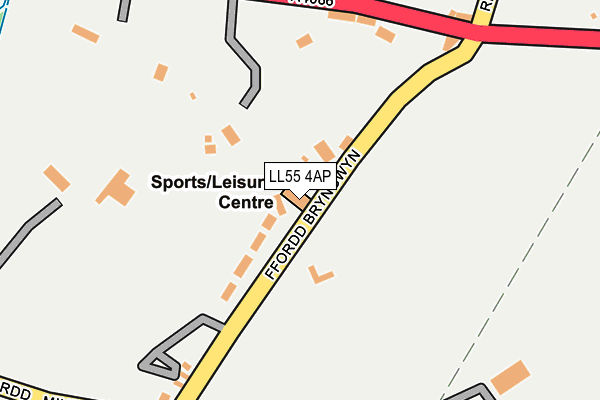 LL55 4AP map - OS OpenMap – Local (Ordnance Survey)
