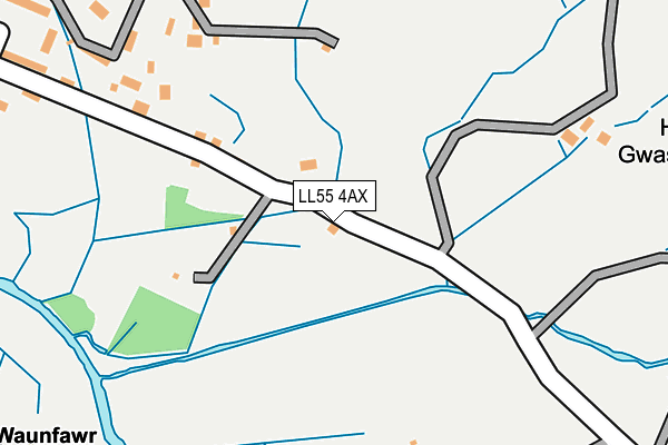 LL55 4AX map - OS OpenMap – Local (Ordnance Survey)
