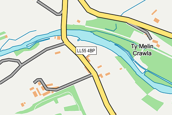 LL55 4BP map - OS OpenMap – Local (Ordnance Survey)