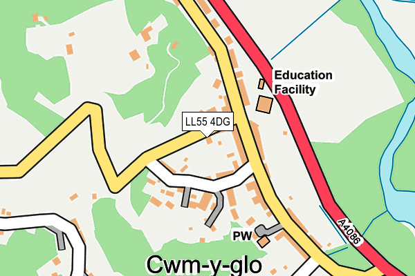 LL55 4DG map - OS OpenMap – Local (Ordnance Survey)