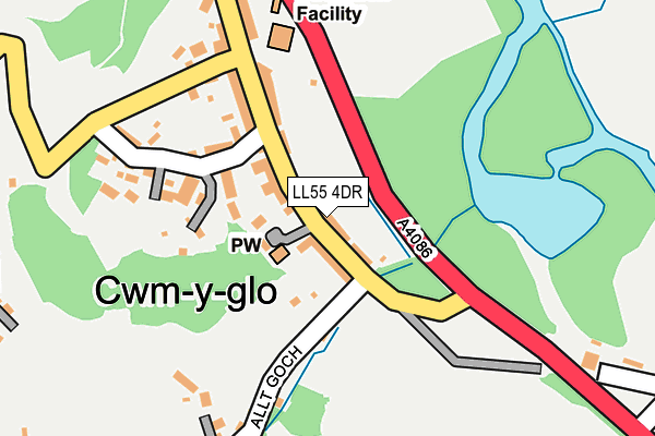 LL55 4DR map - OS OpenMap – Local (Ordnance Survey)