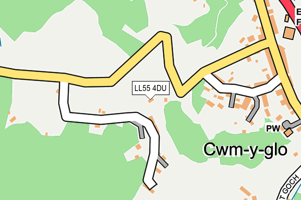 LL55 4DU map - OS OpenMap – Local (Ordnance Survey)