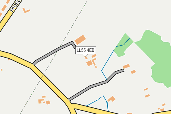 LL55 4EB map - OS OpenMap – Local (Ordnance Survey)