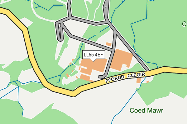 LL55 4EF map - OS OpenMap – Local (Ordnance Survey)
