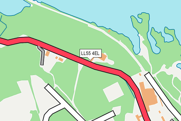 LL55 4EL map - OS OpenMap – Local (Ordnance Survey)
