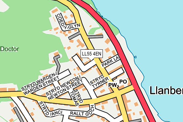 LL55 4EN map - OS OpenMap – Local (Ordnance Survey)