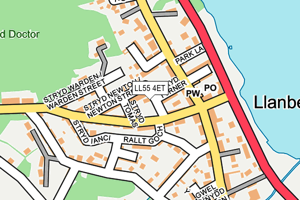 LL55 4ET map - OS OpenMap – Local (Ordnance Survey)