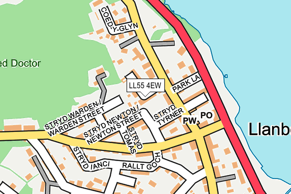 LL55 4EW map - OS OpenMap – Local (Ordnance Survey)
