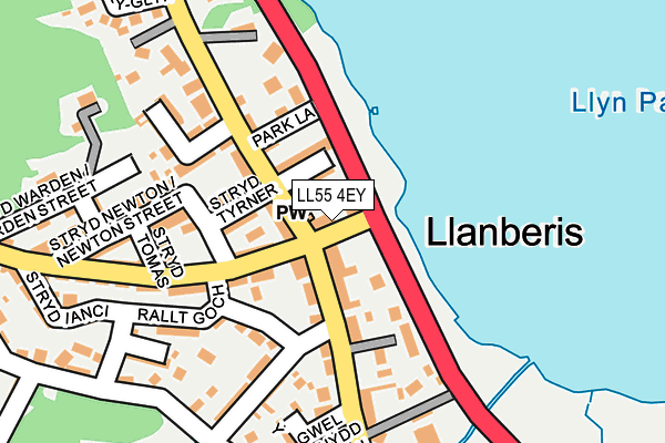 LL55 4EY map - OS OpenMap – Local (Ordnance Survey)