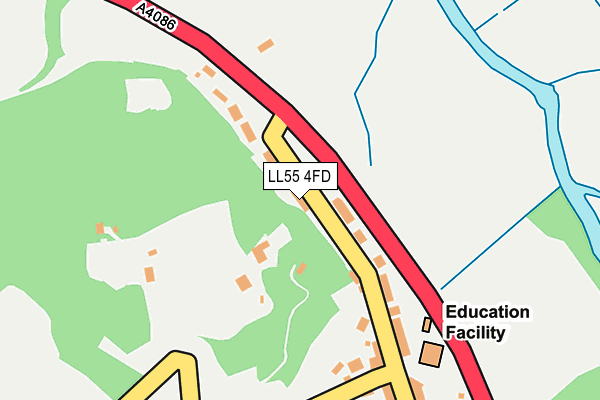 LL55 4FD map - OS OpenMap – Local (Ordnance Survey)