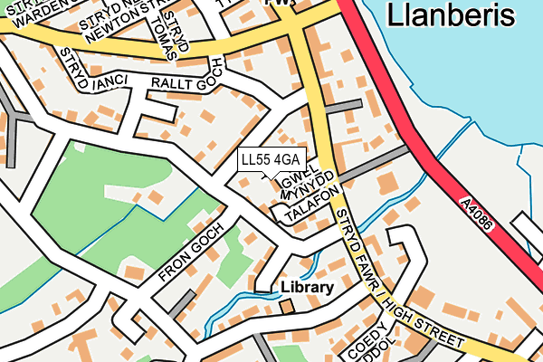 LL55 4GA map - OS OpenMap – Local (Ordnance Survey)
