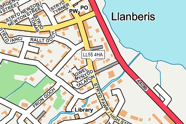 LL55 4HA map - OS OpenMap – Local (Ordnance Survey)