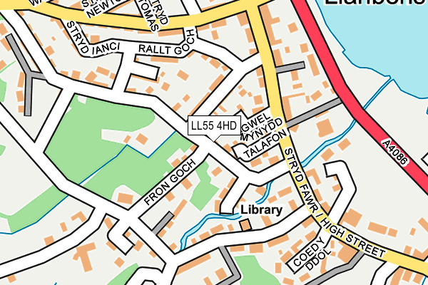 LL55 4HD map - OS OpenMap – Local (Ordnance Survey)