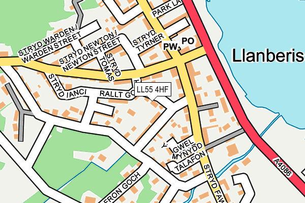 LL55 4HF map - OS OpenMap – Local (Ordnance Survey)