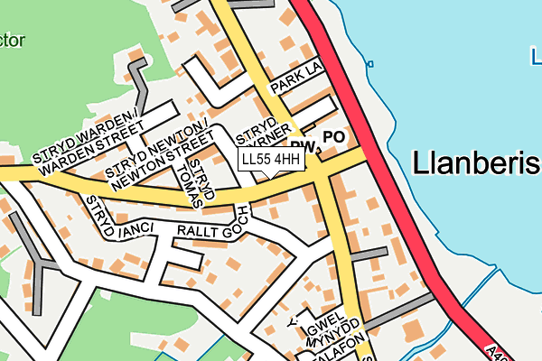 LL55 4HH map - OS OpenMap – Local (Ordnance Survey)