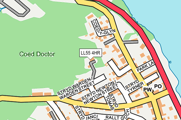 LL55 4HR map - OS OpenMap – Local (Ordnance Survey)
