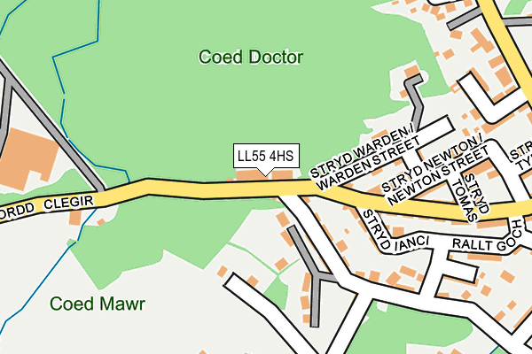 LL55 4HS map - OS OpenMap – Local (Ordnance Survey)