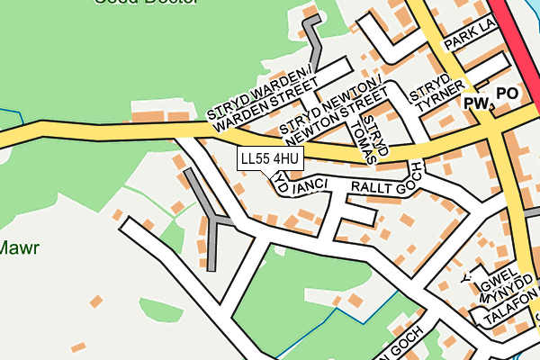 LL55 4HU map - OS OpenMap – Local (Ordnance Survey)