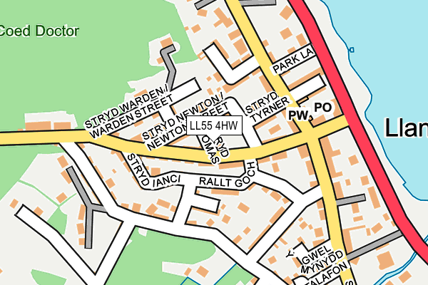 LL55 4HW map - OS OpenMap – Local (Ordnance Survey)