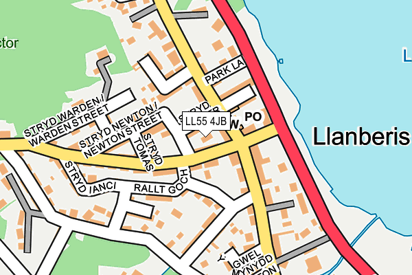 LL55 4JB map - OS OpenMap – Local (Ordnance Survey)