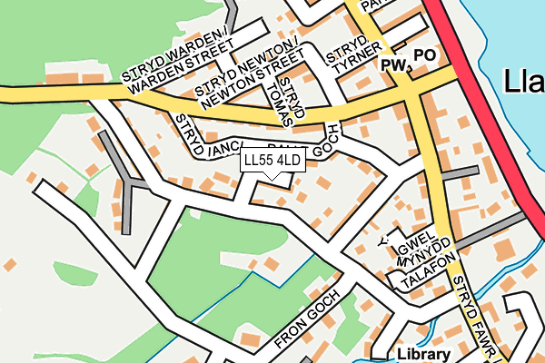 LL55 4LD map - OS OpenMap – Local (Ordnance Survey)