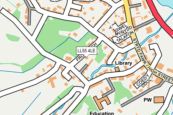 LL55 4LE map - OS OpenMap – Local (Ordnance Survey)