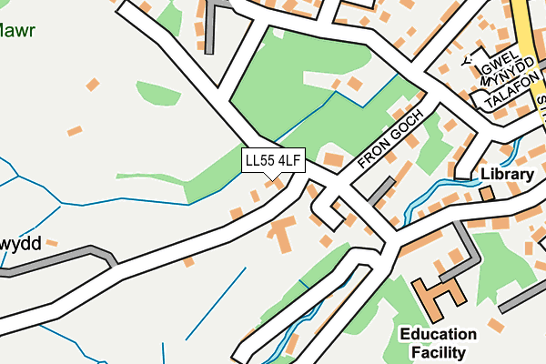 LL55 4LF map - OS OpenMap – Local (Ordnance Survey)