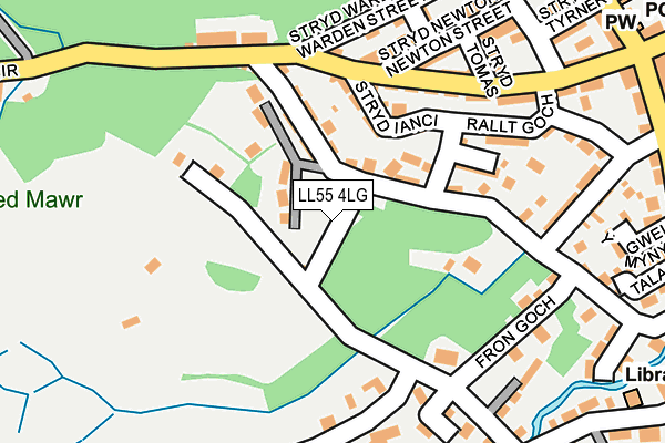 LL55 4LG map - OS OpenMap – Local (Ordnance Survey)