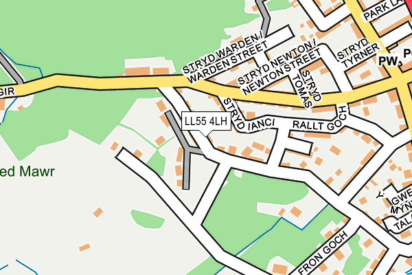 LL55 4LH map - OS OpenMap – Local (Ordnance Survey)