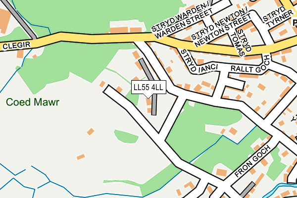 LL55 4LL map - OS OpenMap – Local (Ordnance Survey)