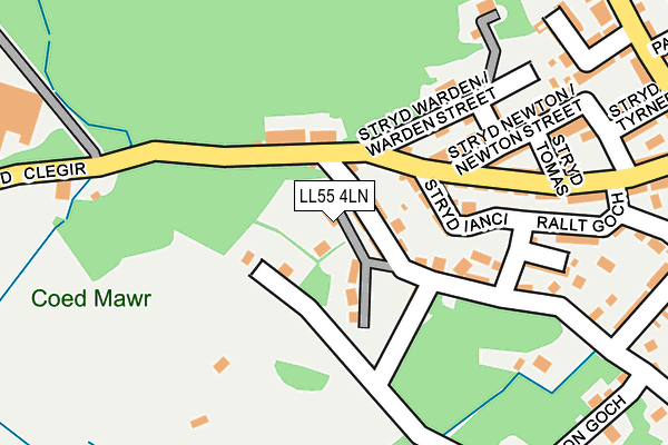 LL55 4LN map - OS OpenMap – Local (Ordnance Survey)