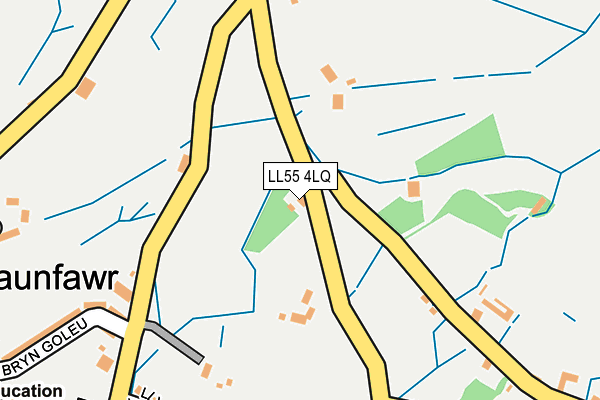 LL55 4LQ map - OS OpenMap – Local (Ordnance Survey)