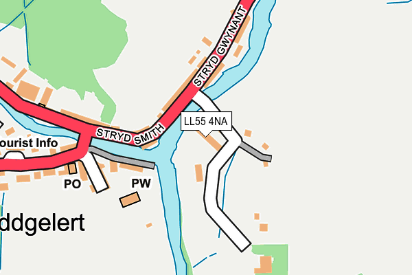 LL55 4NA map - OS OpenMap – Local (Ordnance Survey)