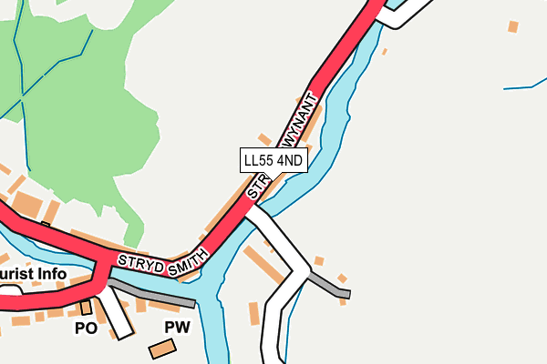LL55 4ND map - OS OpenMap – Local (Ordnance Survey)