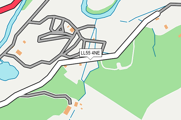 LL55 4NE map - OS OpenMap – Local (Ordnance Survey)