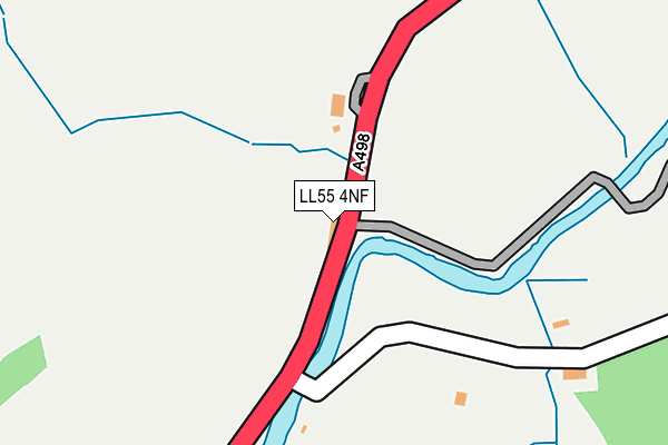 LL55 4NF map - OS OpenMap – Local (Ordnance Survey)